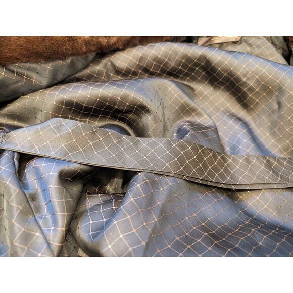 Vintage Mink Coat Balenciaga Full Length Long Brown Misses Size Large - Picture 14 of 15